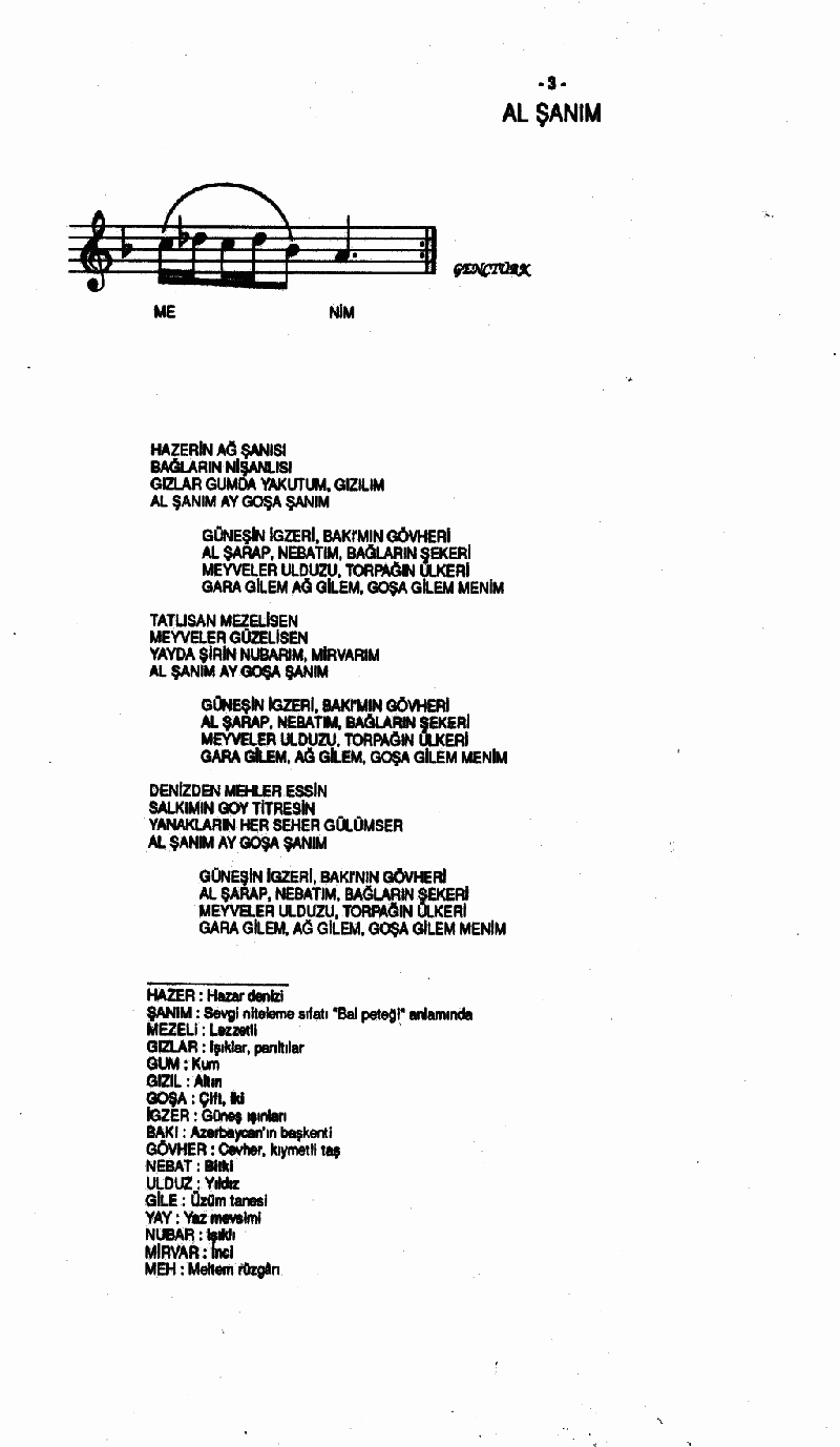 HAZER'İN AĞ ŞANISI