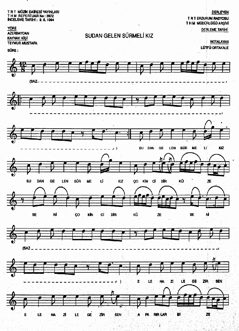 SUDAN GELEN SÜRMELİ KIZ