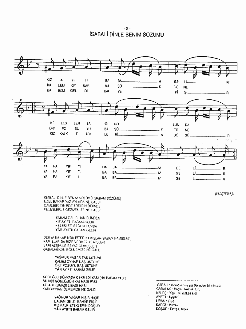 İSABALİ DİNLE BENİM SÖZÜMÜ