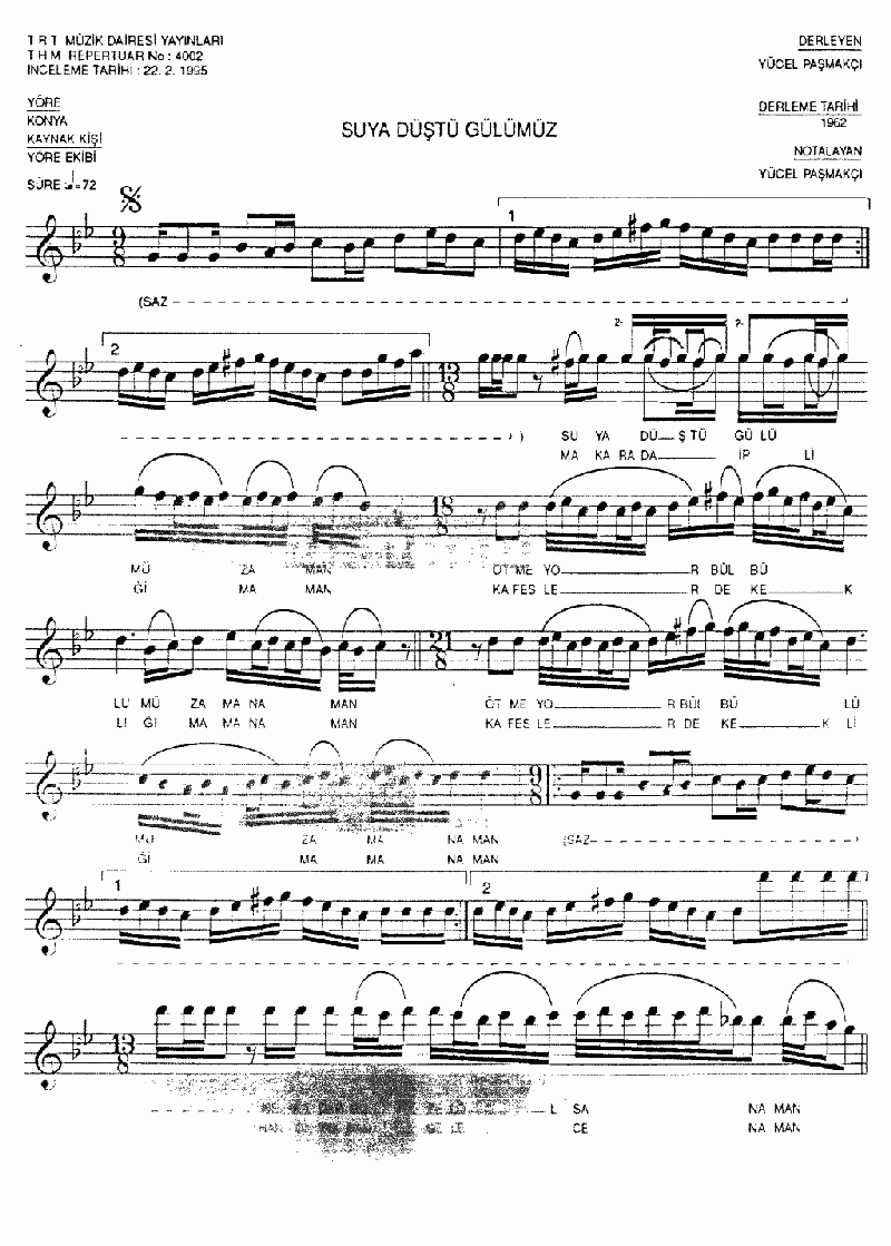 SUYA DÜŞTÜ GÜLÜMÜZ - II