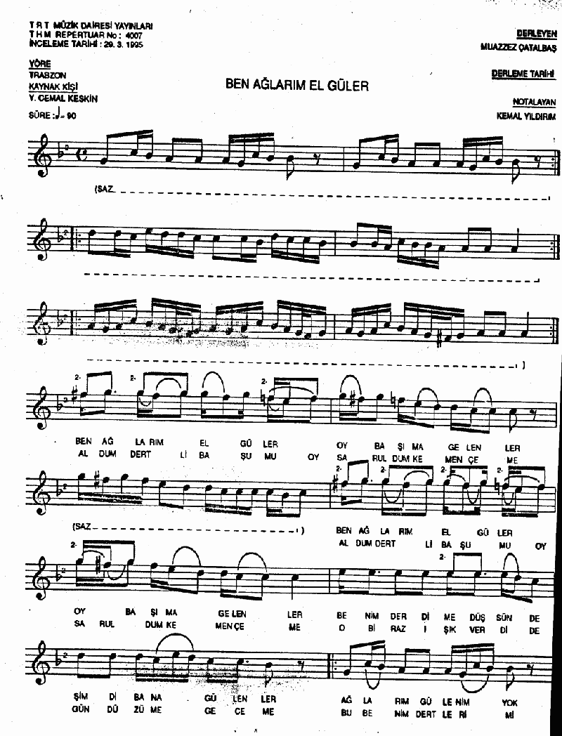 BEN AĞLARIM EL GÜLER