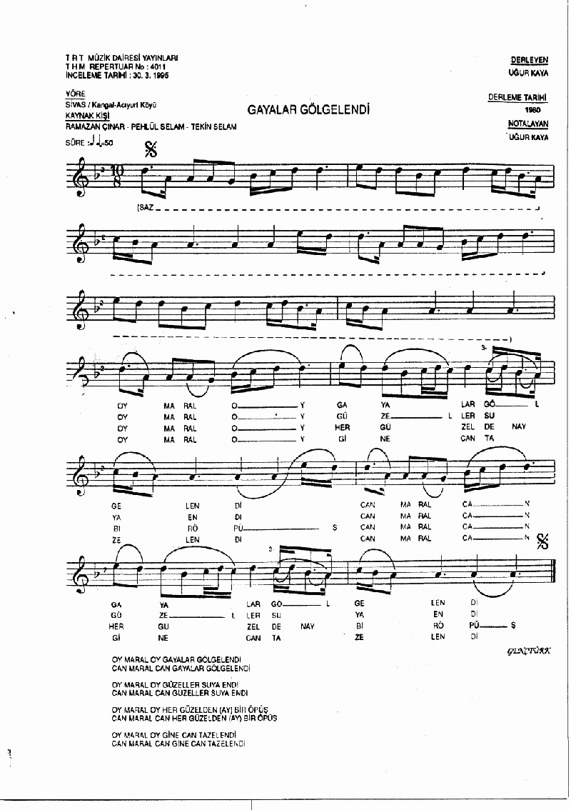 GAYALAR GÖLGELENDİ