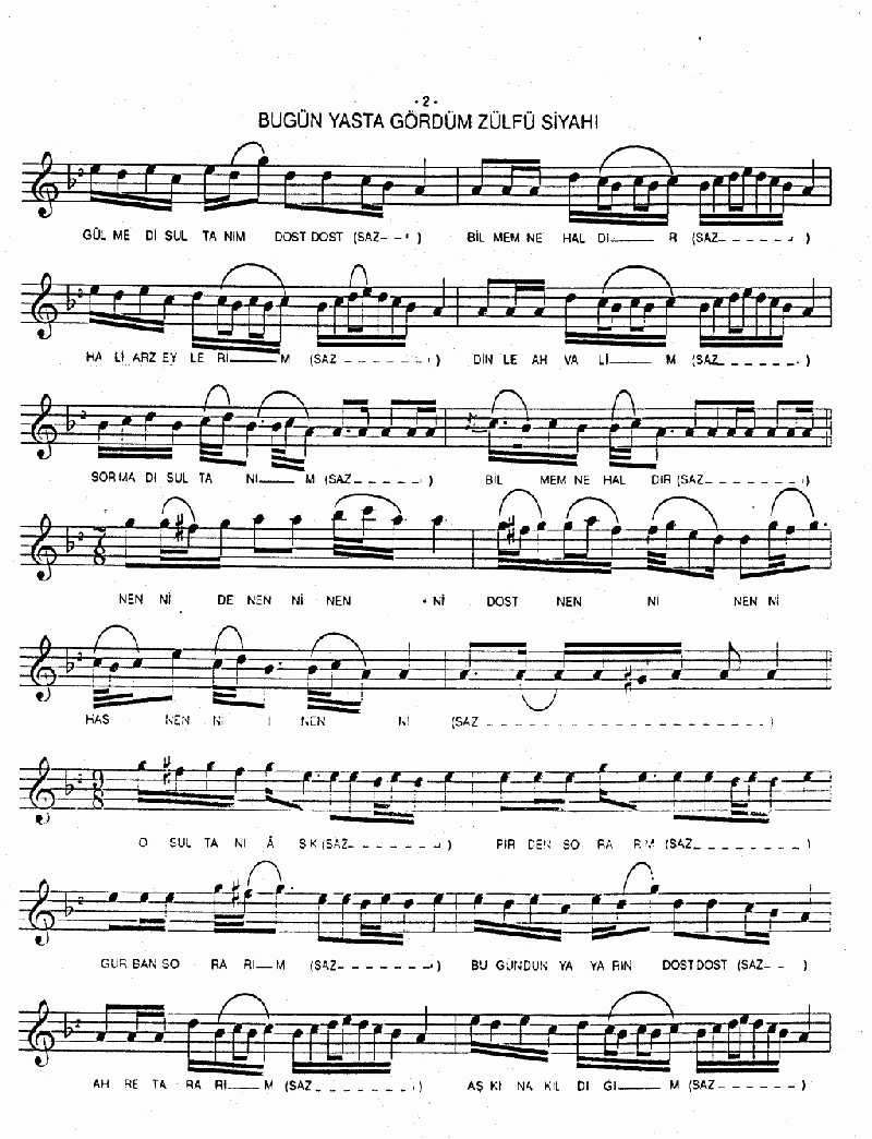 KISAS SEMAHI (Bugün Yasta Gördüm)