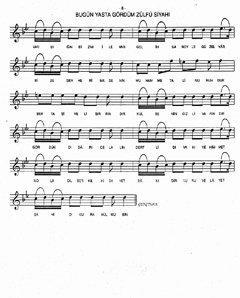 KISAS SEMAHI (Bugün Yasta Gördüm)