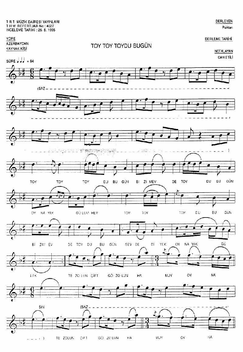 TOY TOY TOY TOY DU BUGÜN