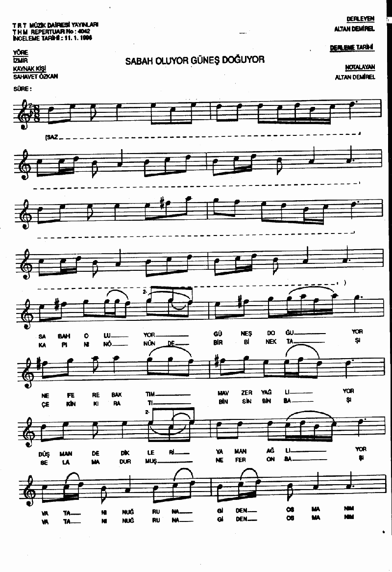 SABAH OLUYOR GÜNEŞ DOĞUYOR