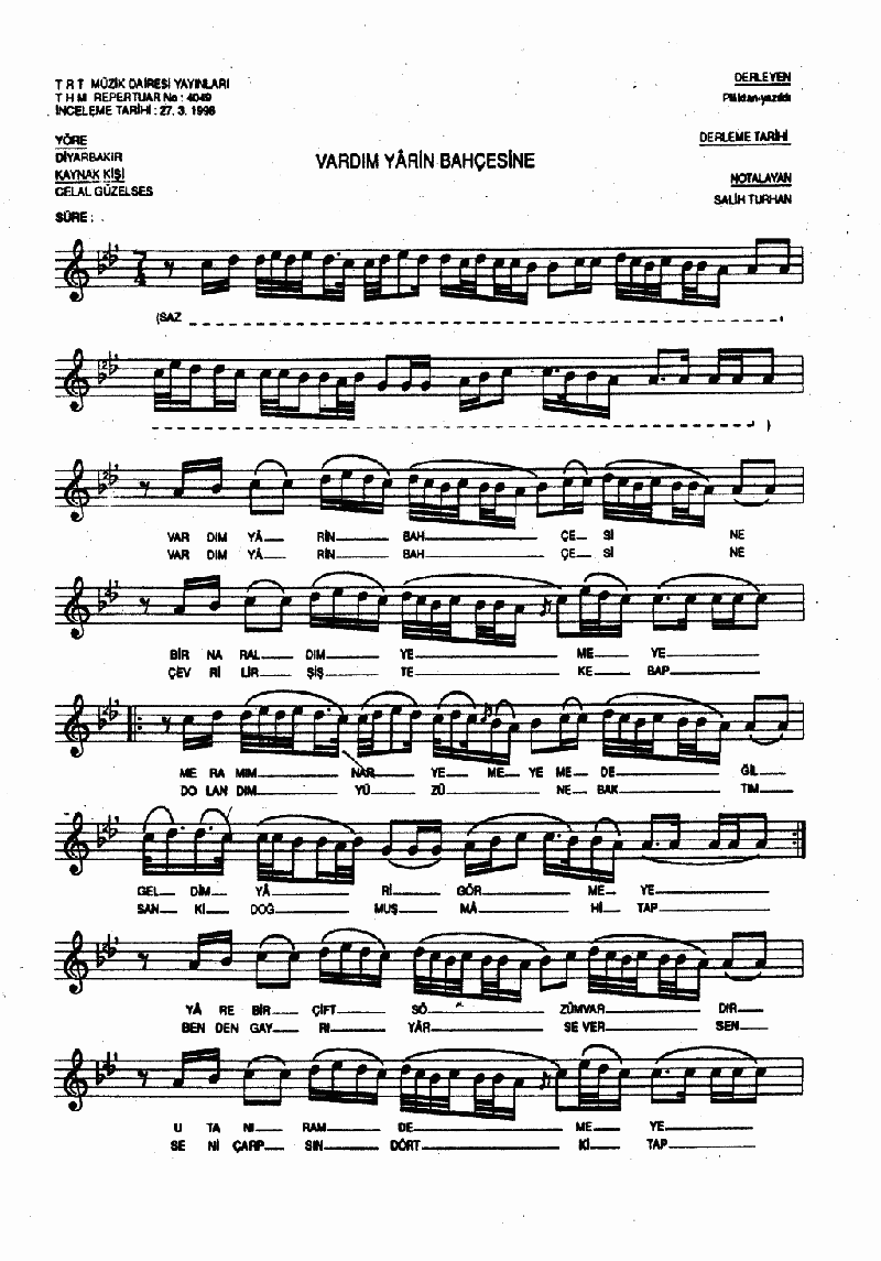 VARDIM YARİN BAHÇESİNE