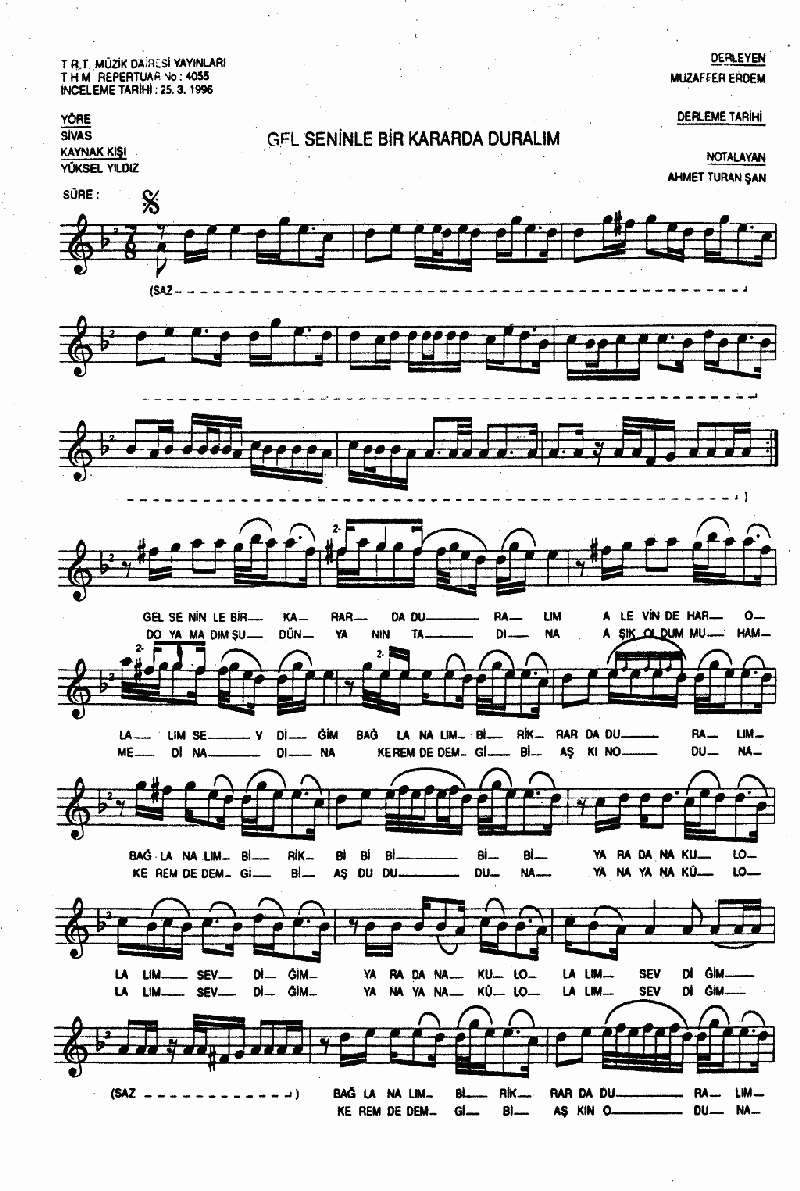 GEL SENİNLE BİR KARARDA DURALIM