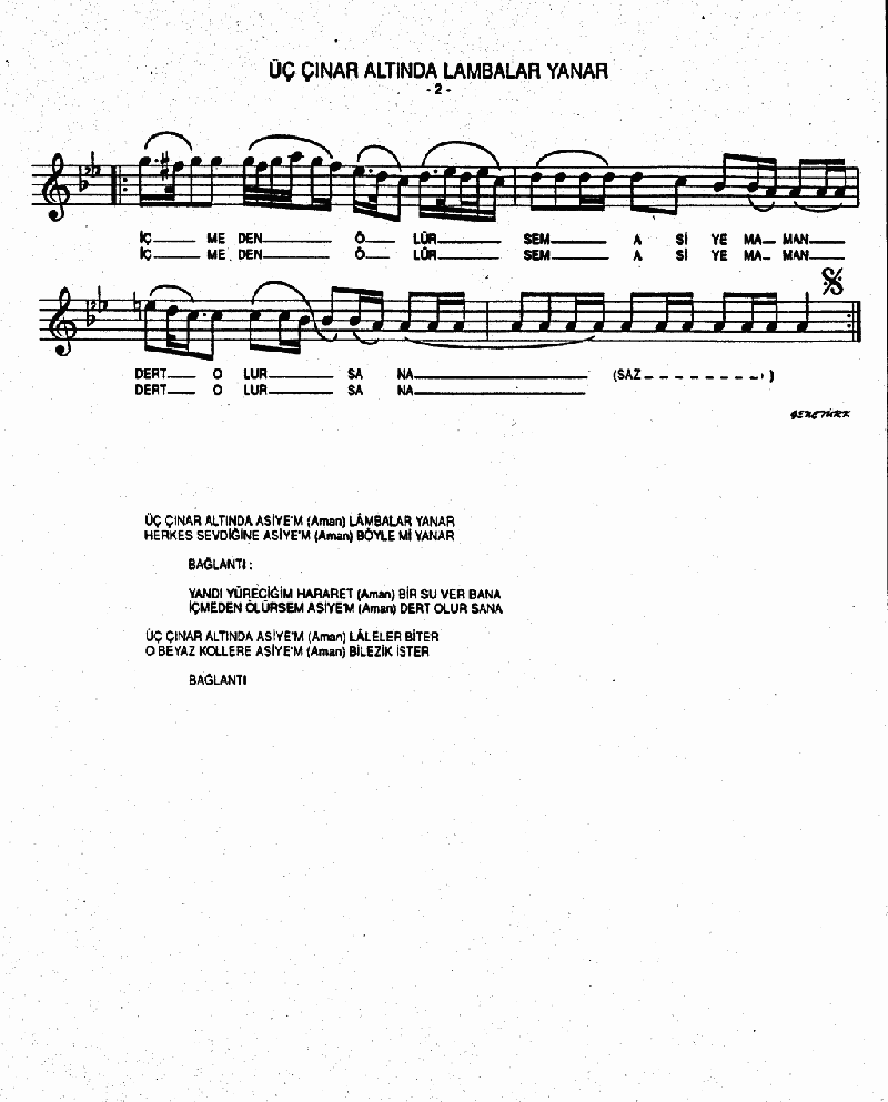 ÜÇ ÇINAR ALTINDA LAMBALAR YANAR