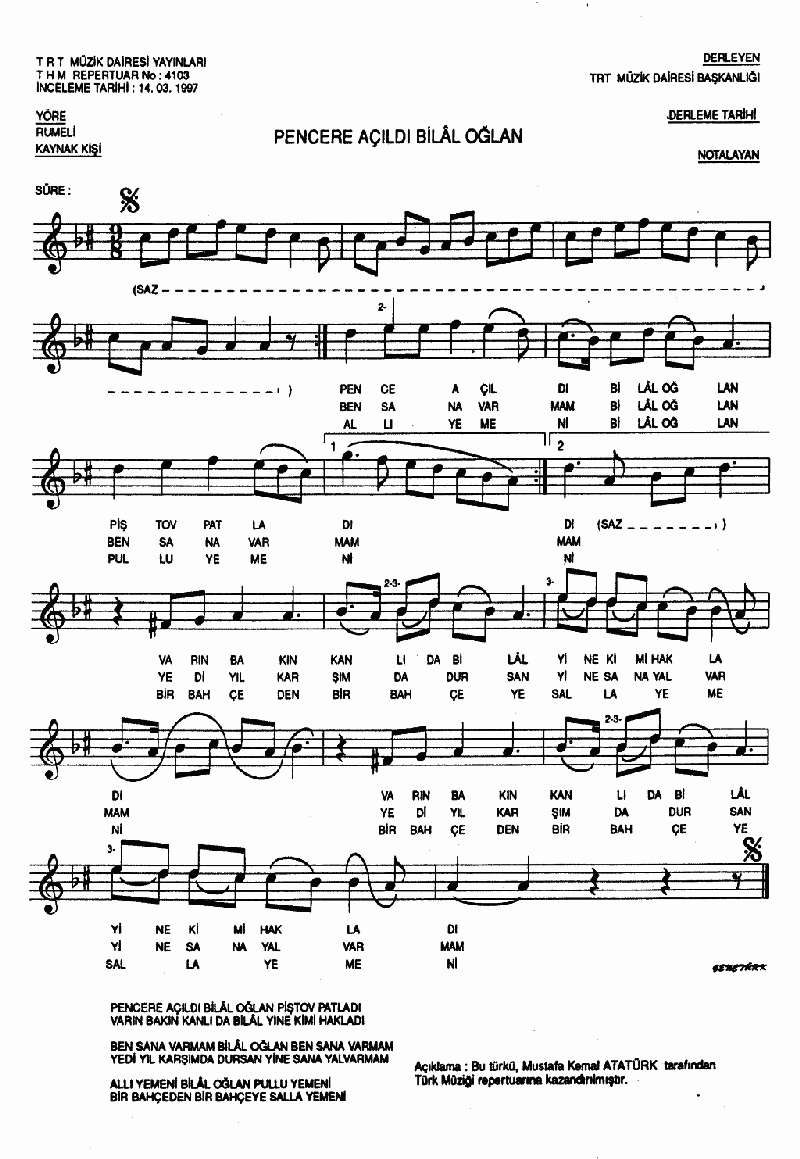 PENCERE AÇILDI BİLAL OĞLAN