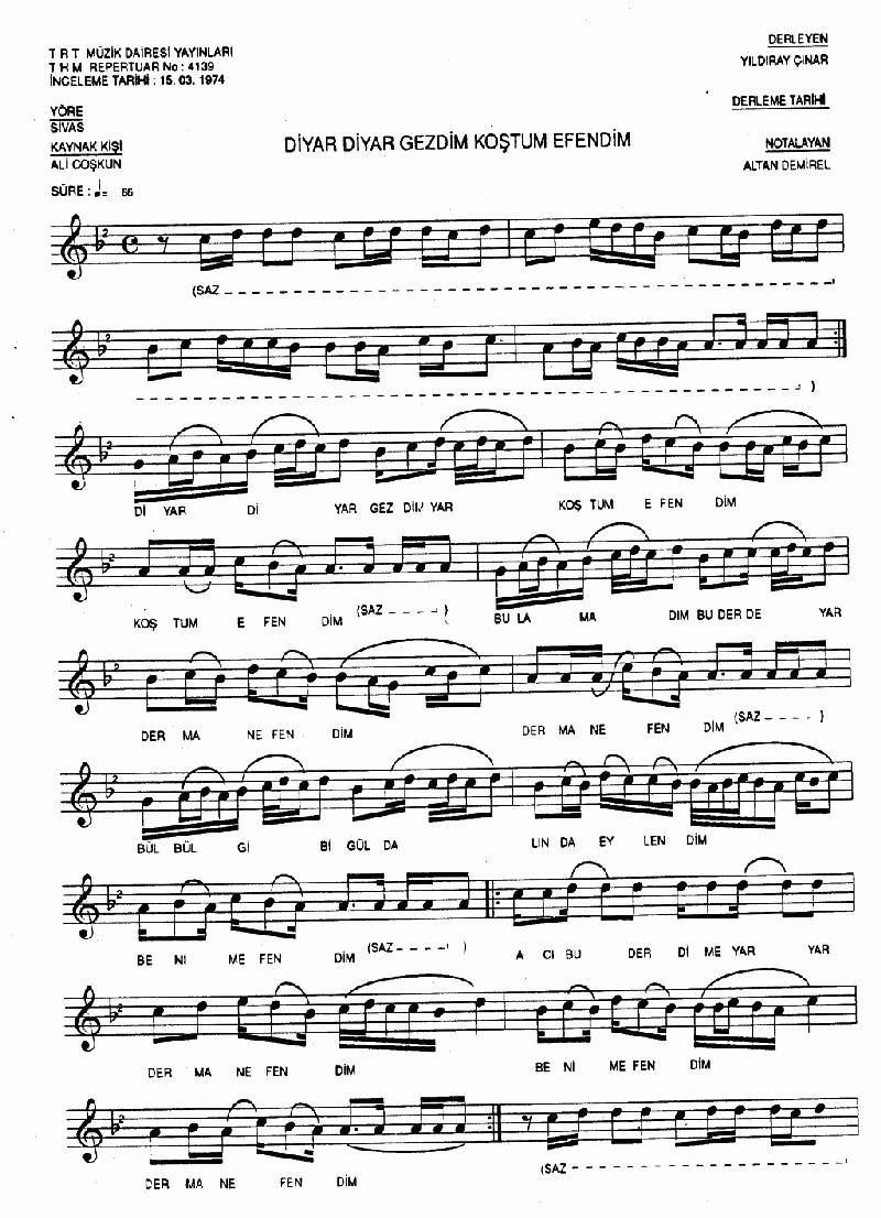 DİYAR DİYAR GEZDİM