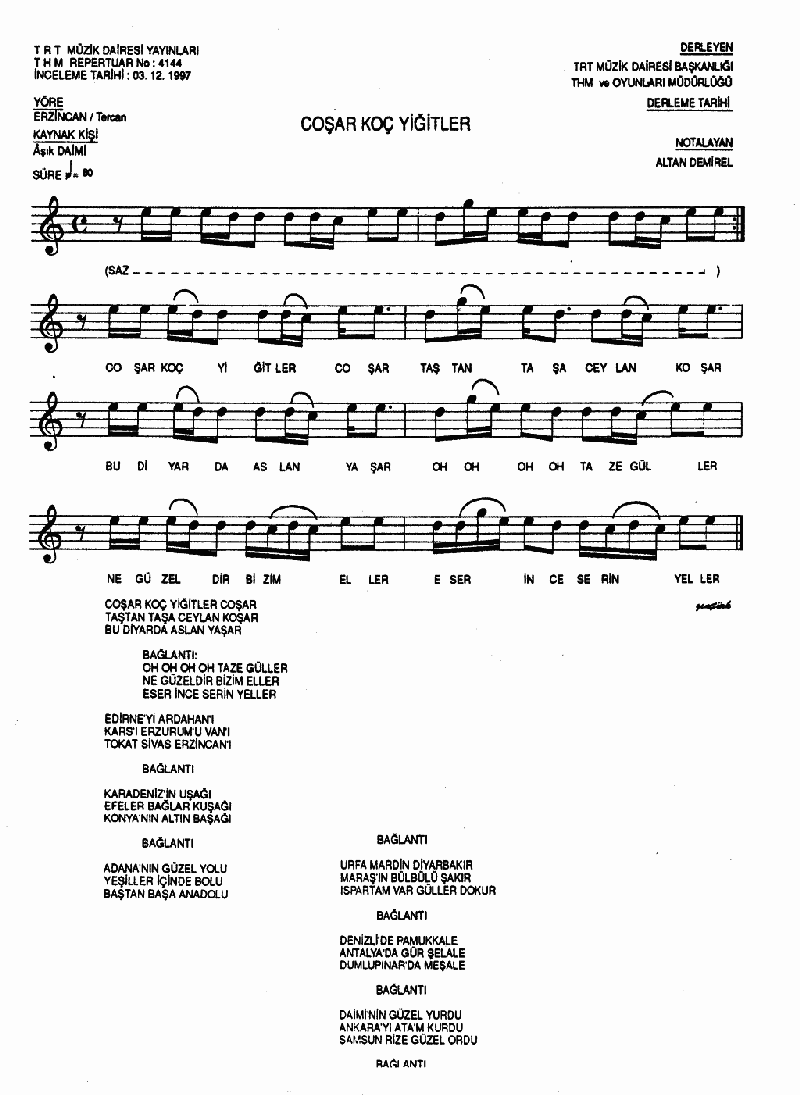 COŞAR KOÇ YİĞİTLER