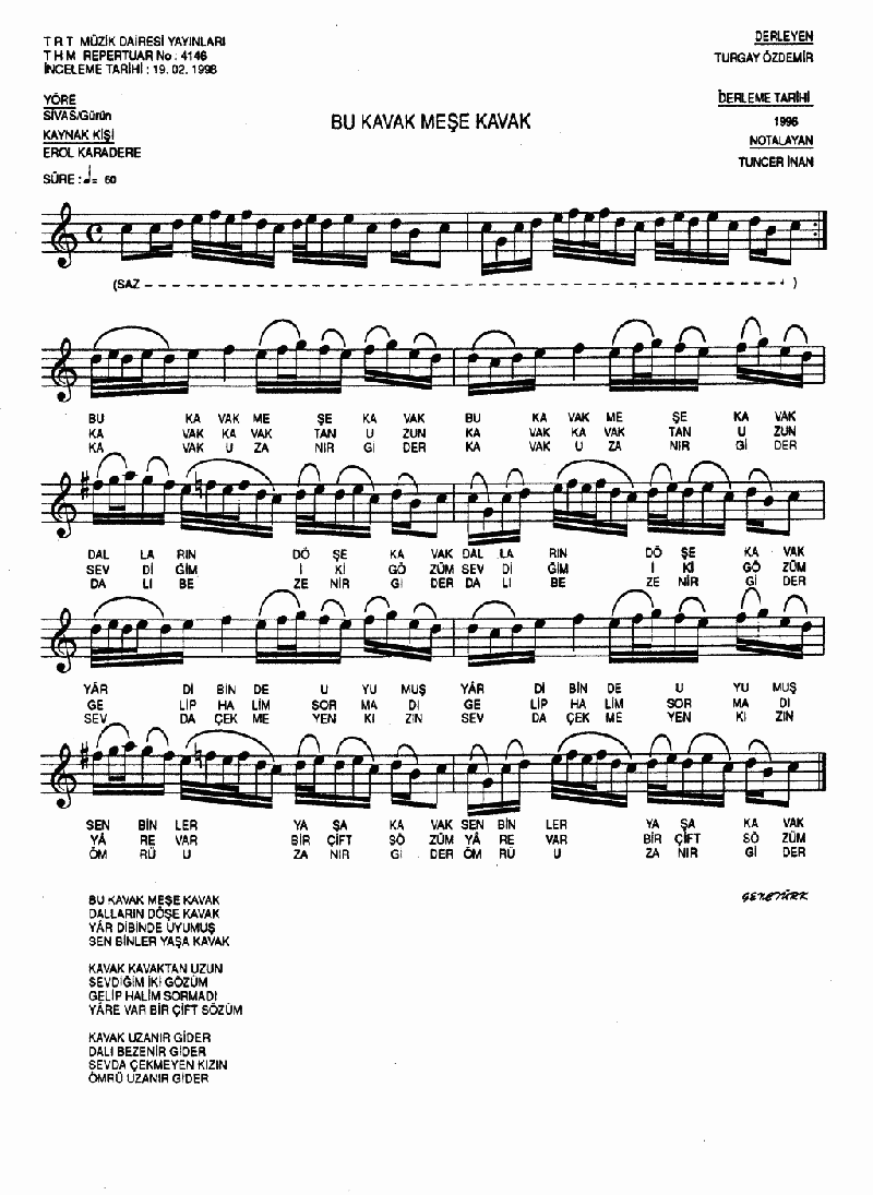 BU KAVAK MEŞE KAVAK