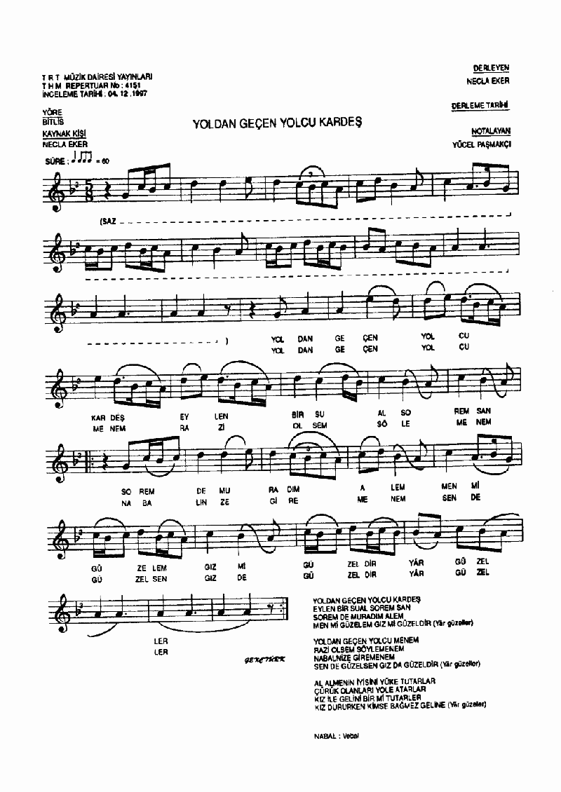 YOLDAN GEÇEN YOLCU KARDEŞ