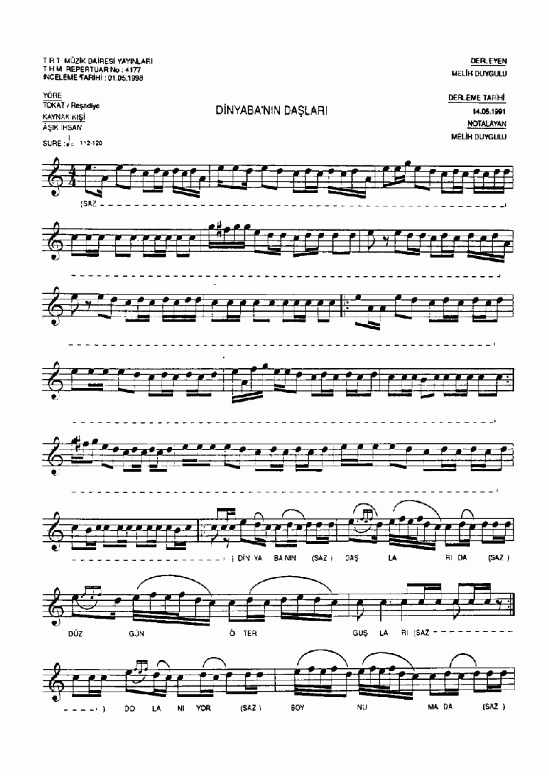 DİNYABA'NIN DAŞLARI