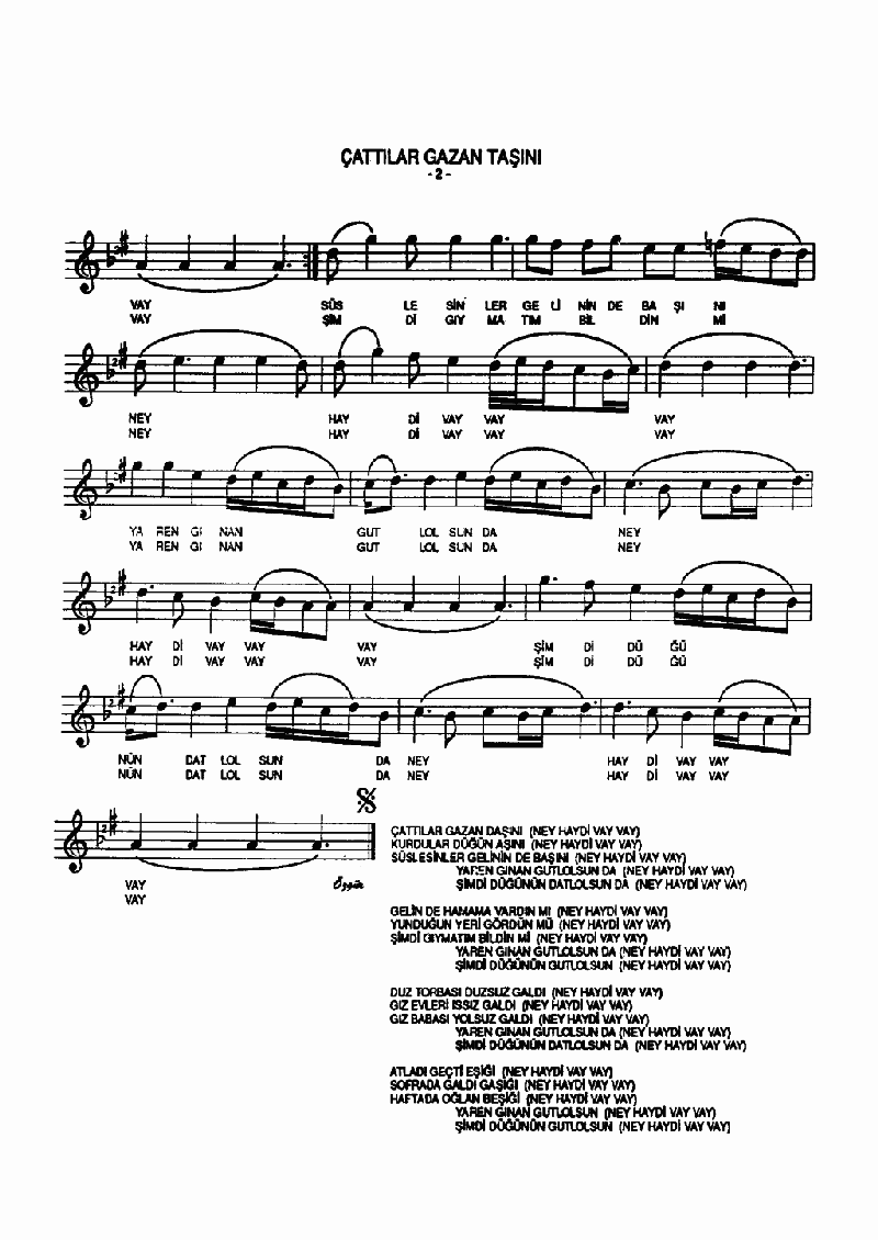 ÇATTILAR GAZAN TAŞINI - I