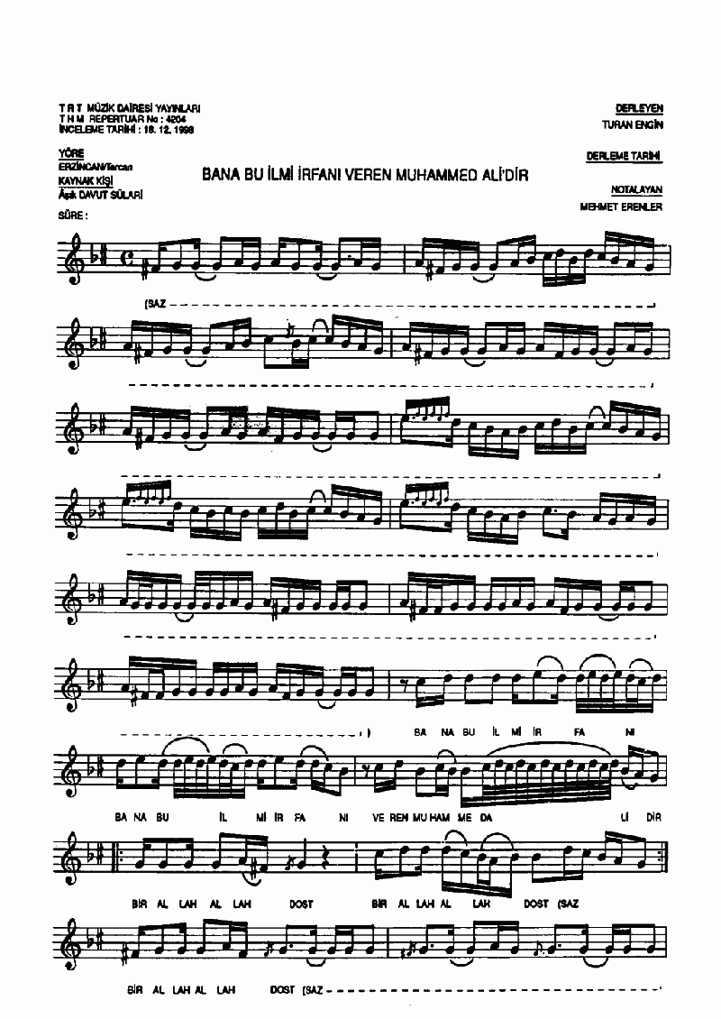 BANA BU İLMİ İRFANI VEREN