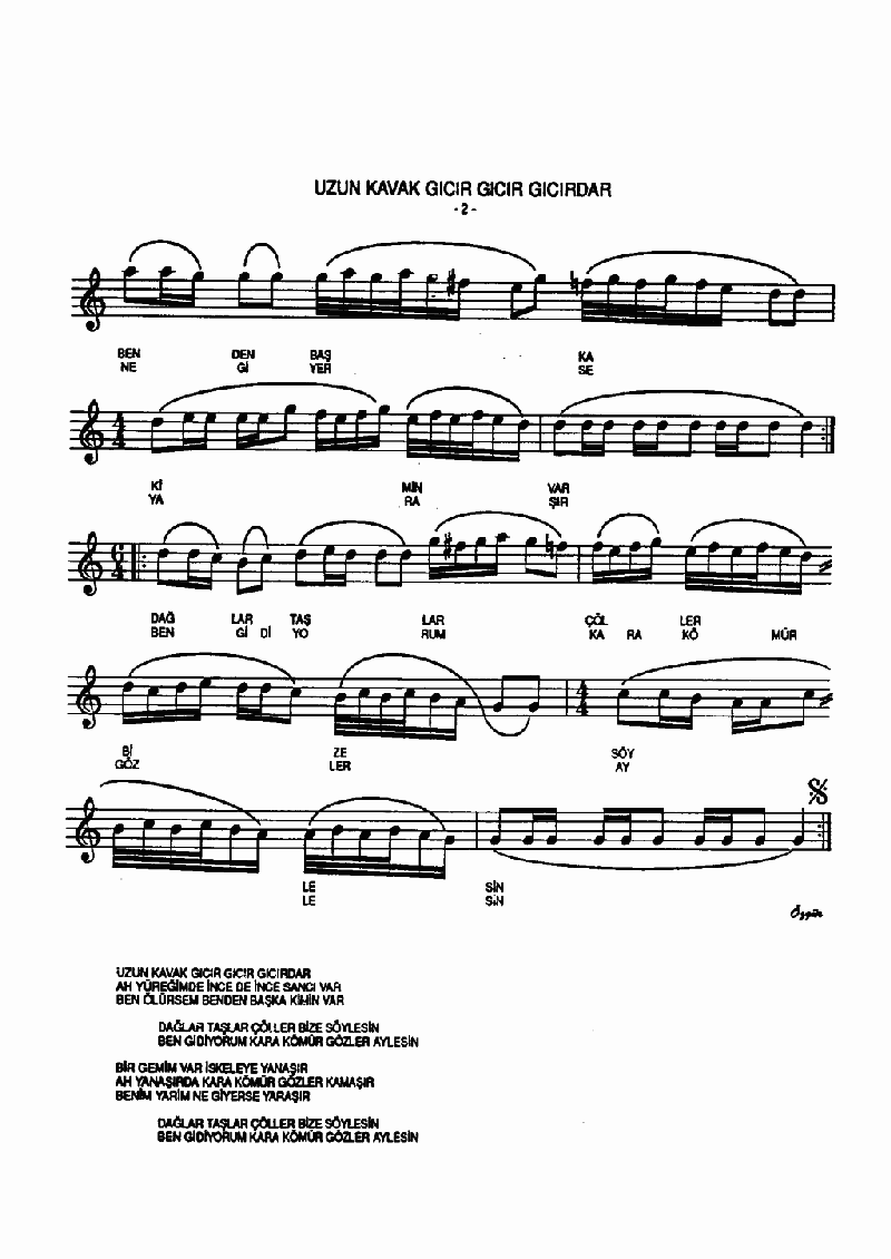 UZUN KAVAK GICIR GICIR GICIRDAR