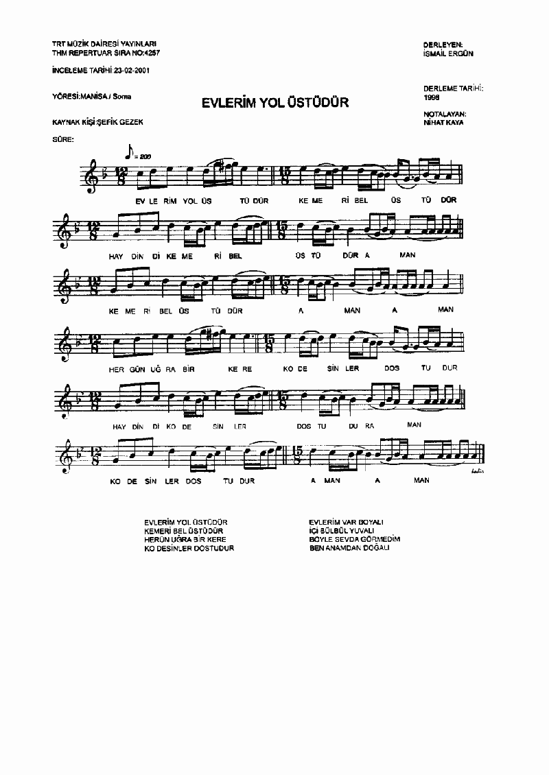 EVLERİM YOL ÜSTÜDÜR