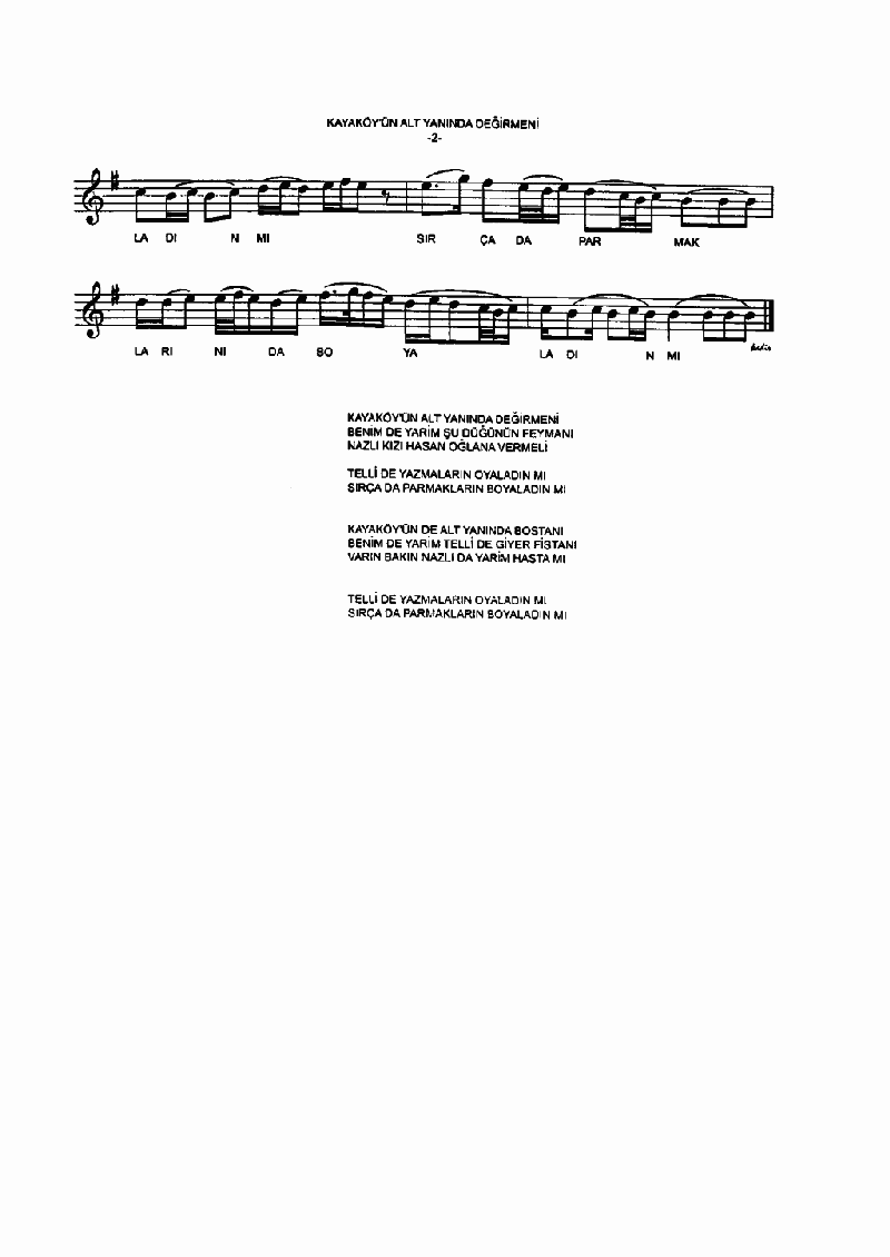 KAYAKÖY'ÜN ALT YANINDA