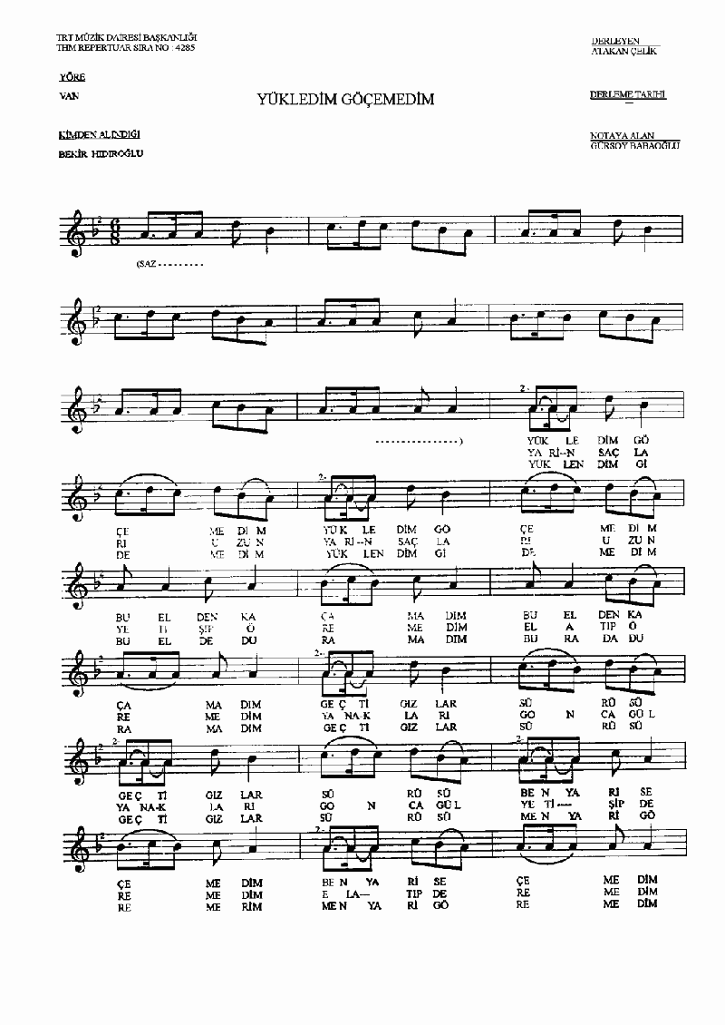 YÜKLEDİM GÖÇEMEDİM