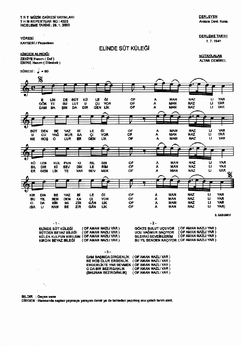 ELİNDE SÜT KÜLEĞİ - III