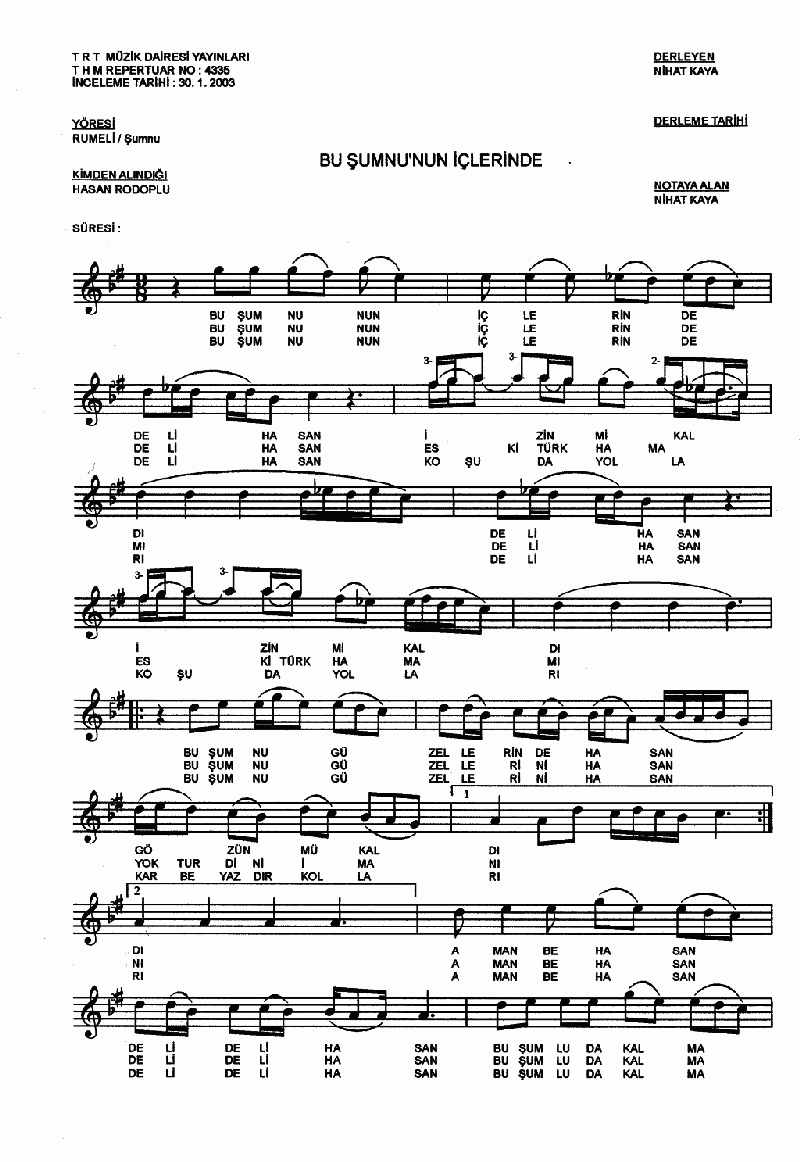 BU ŞUMNU'NUN İÇLERİNDE