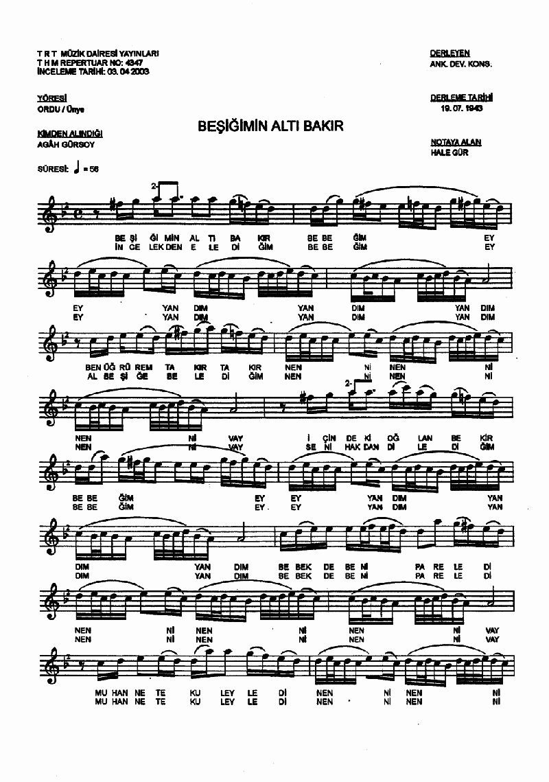 BEŞİĞİMİN ALTI BAKIR