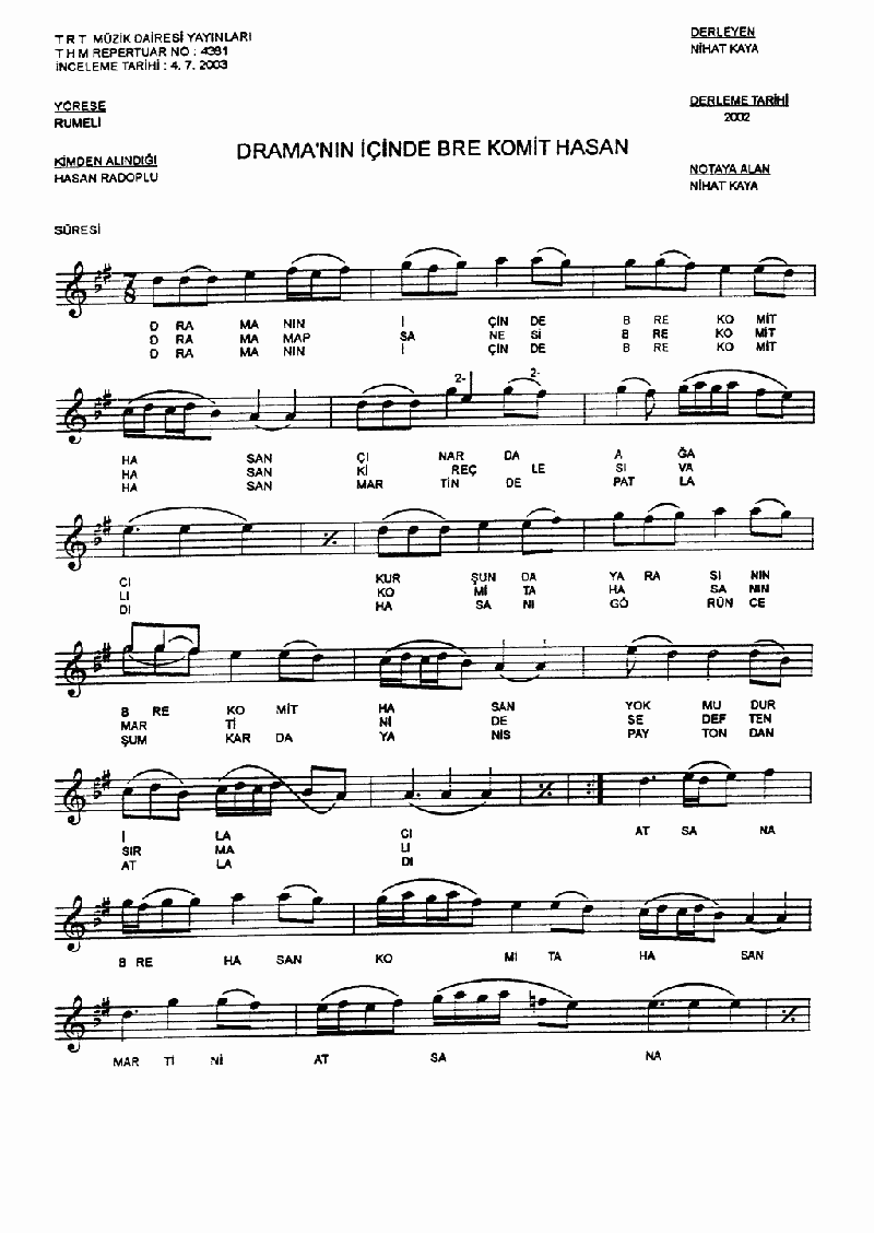 DRAMA'NIN İÇİNDE KOMİT HASAN