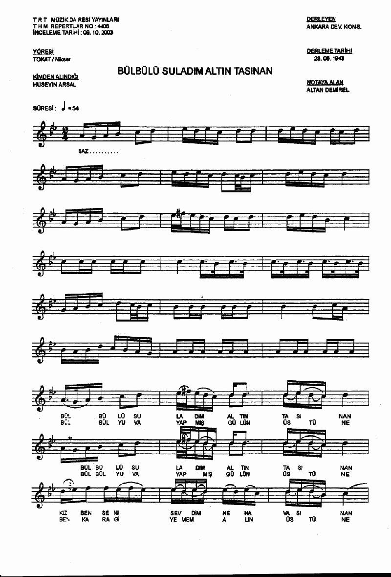 BÜLBÜLÜ SULADIM ALTIN TASINAN