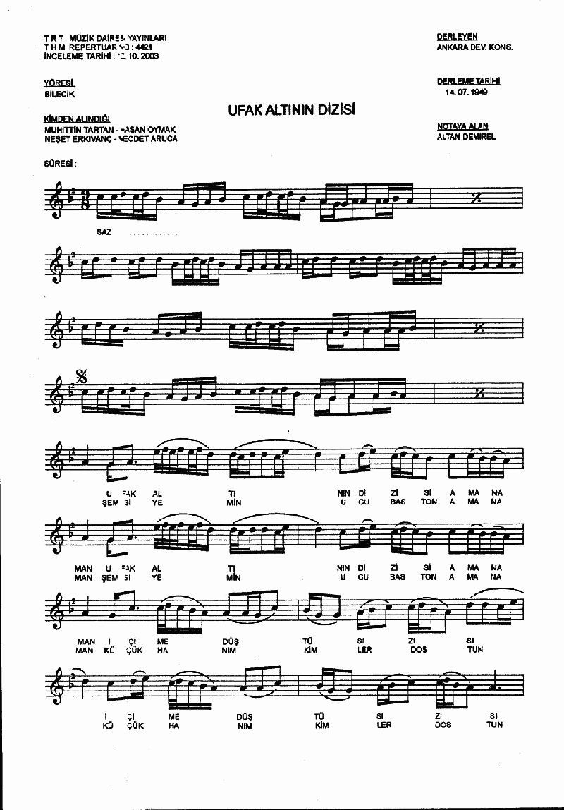 UFAK ALTININ DİZİSİ