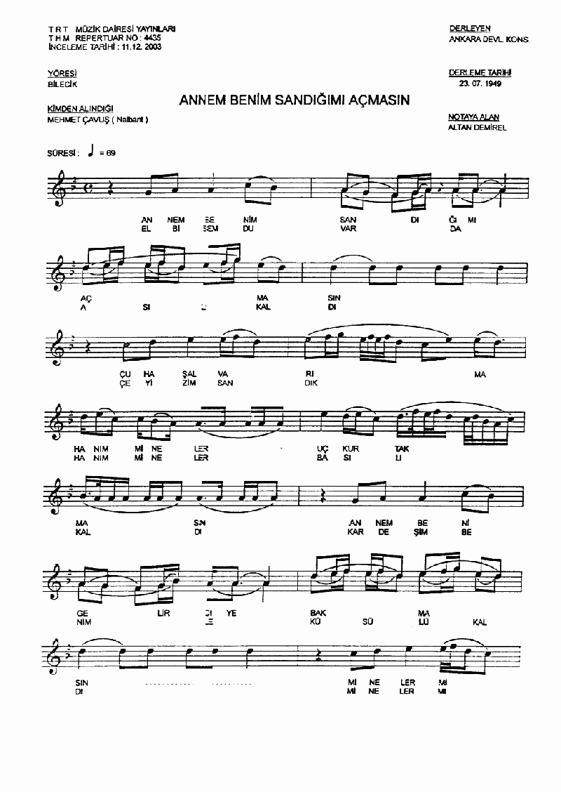 ANNEM BENİM SANDIĞIMI AÇMASIN