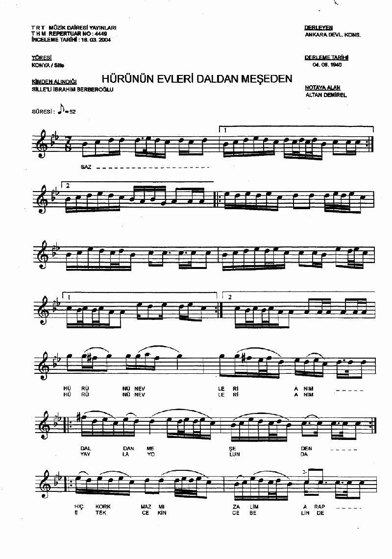 HÜRÜNÜN EVLERİ DALDAN MEŞEDEN