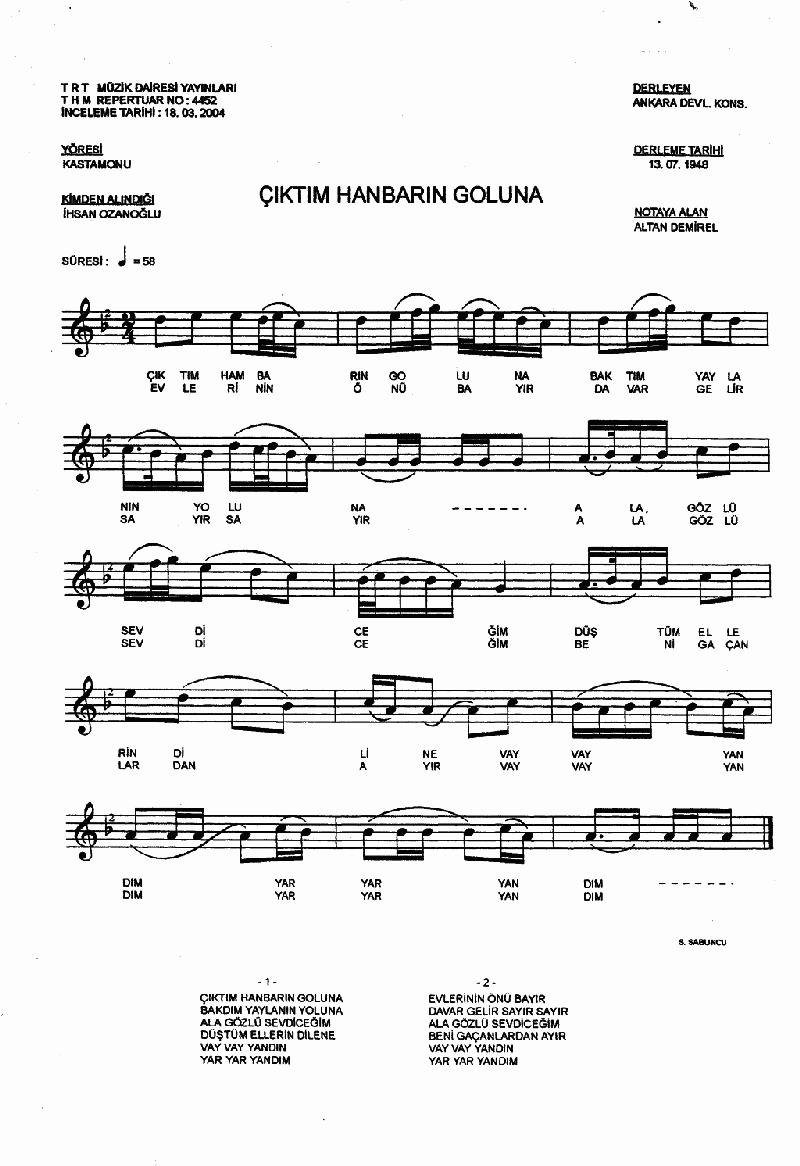 ÇIKTIM HANBARIN KOLUNA