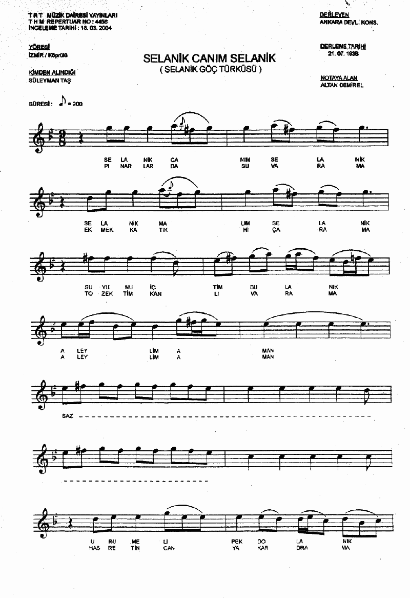 SELANİK CANIM SELANİK