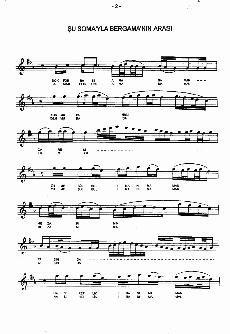 ŞU SOMA'YLA BERGAMA'NIN ARASI