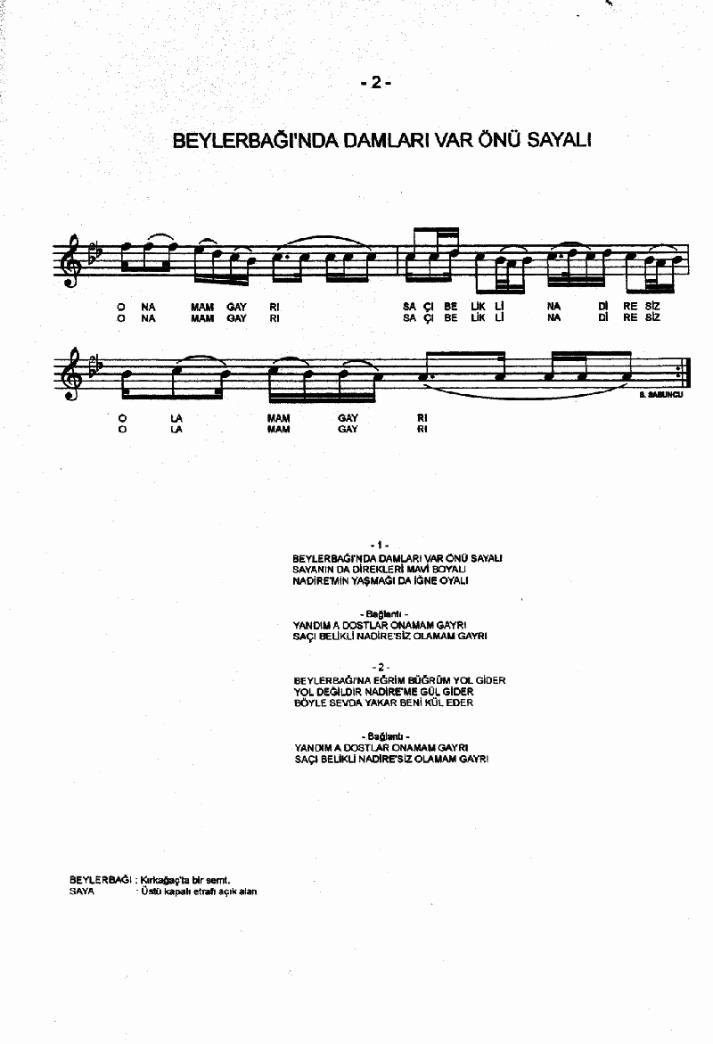 BEYLER BAĞINDA DAMLARI VAR