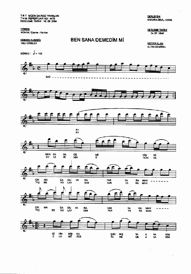 BEN SANA DEMEDİM Mİ - I