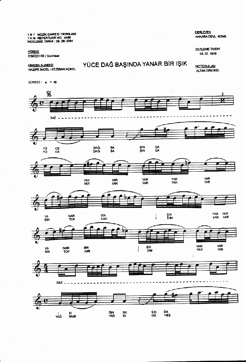 YÜCE DAĞ BAŞINDA YANAR BİR IŞIK - III