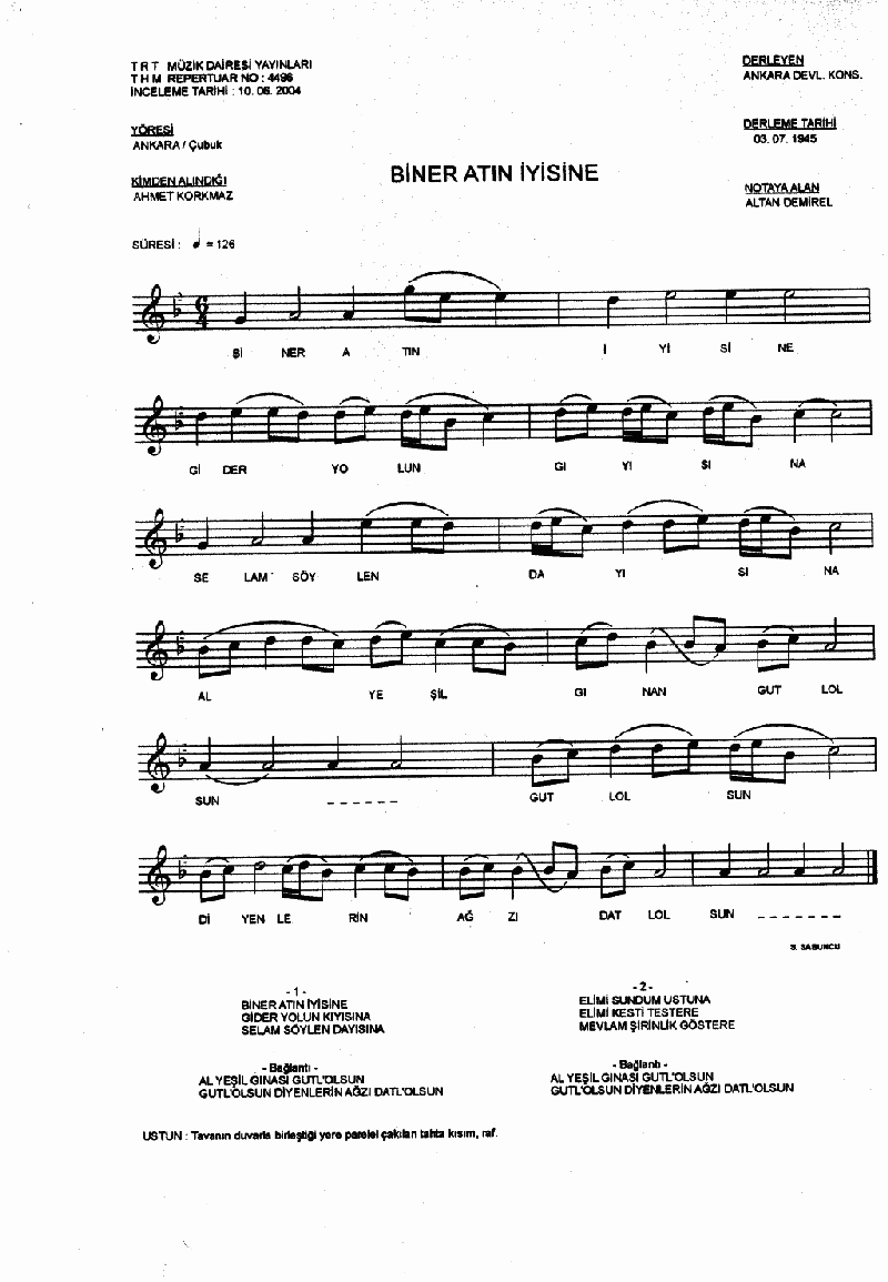 BİNER ATIN İYİSİNE - I