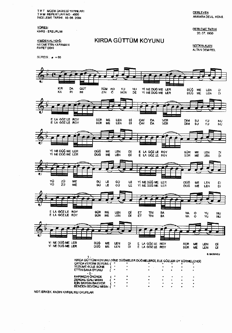 KIRDA GÜTTÜM KOYUNU