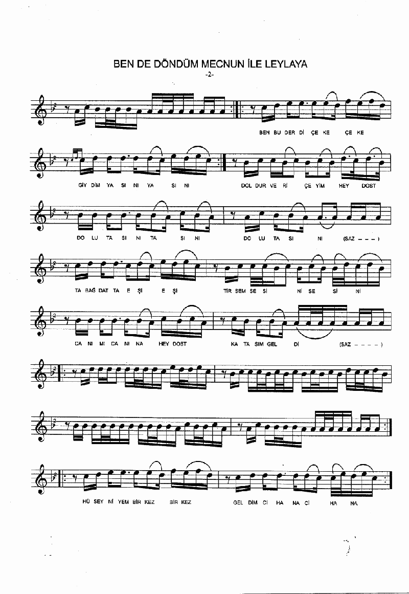 BENDE DÖNDÜM MECNUN İLE LEYLA'YA