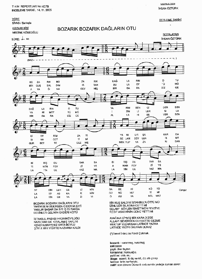 BOZARIK BOZARIK DAĞLARIN OTU